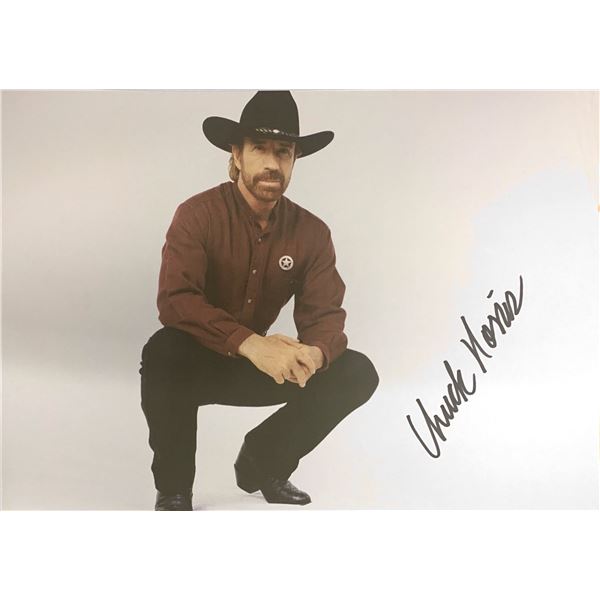 Autograph Signed Chuck Norris Photo