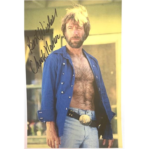 Autograph Signed Chuck Norris Photo