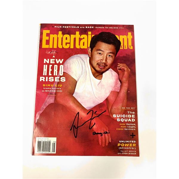 Signed Simu Liu Entertainment Magazine