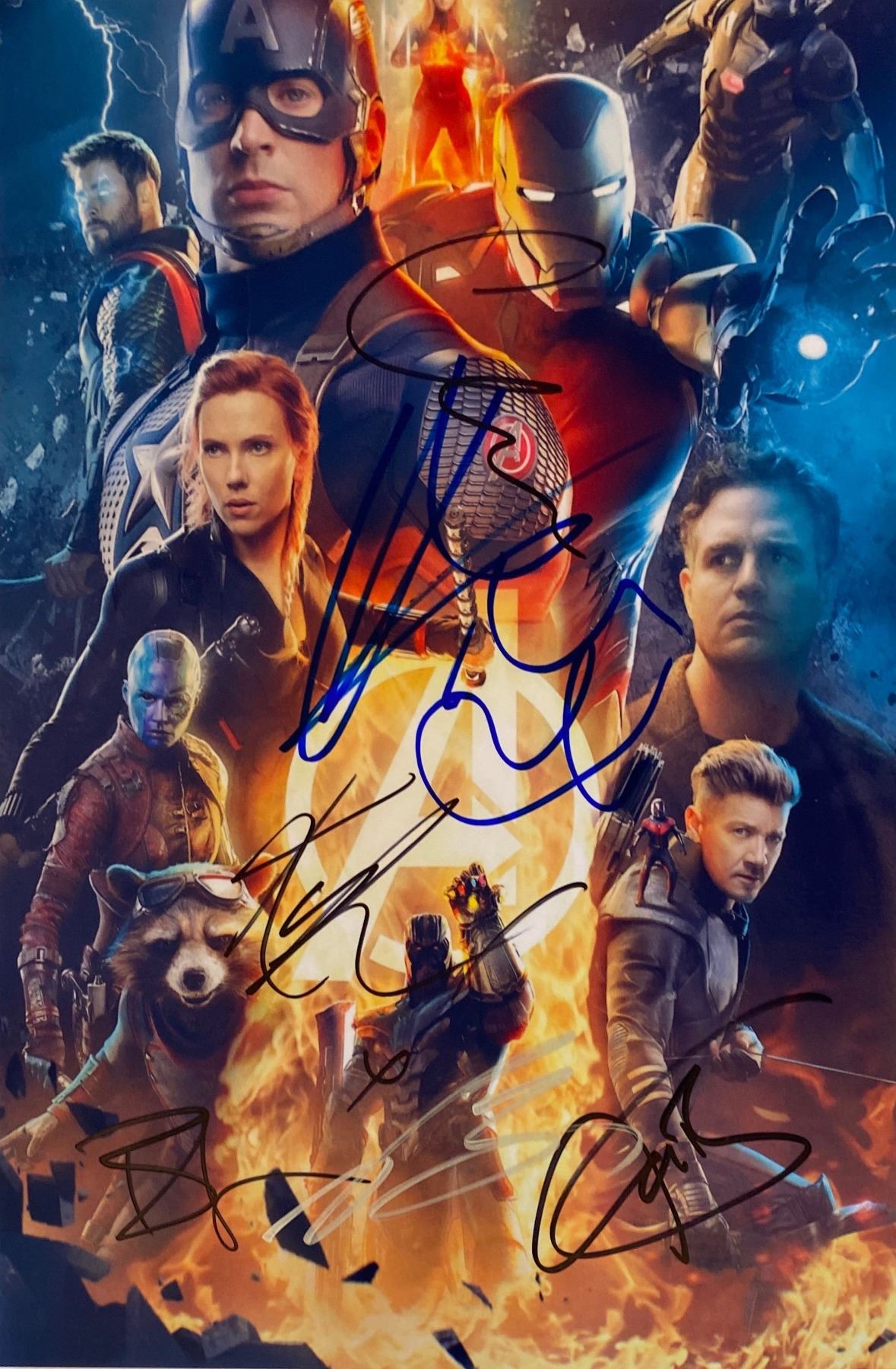 Autograph Signed Avengers Infinity War Photo