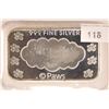 Image 2 : 1 TROY OZ .999 FINE SILVER PROOF BAR "GARFIELD"