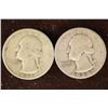 Image 1 : 1935 & 1938-S WASHINGTON SILVER QUARTERS