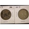 Image 1 : 1962-D & 1963-D FRANKLIN HALF DOLLARS
