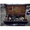 Image 1 : Wooden Tool Chest w/ Assorted Tools