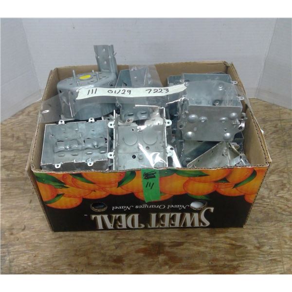 Box of Electrical Boxes, Receptacles, Covers