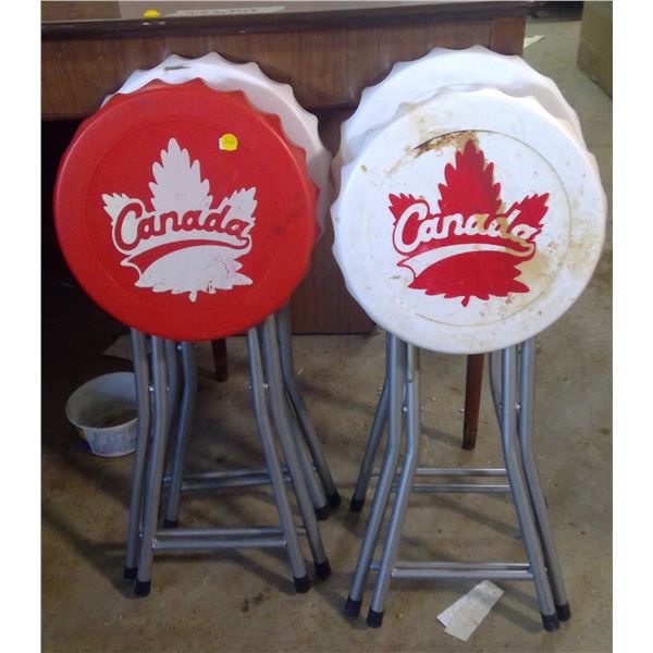 4- folding Canada stools