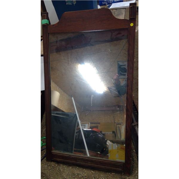 Wooden framed mirror 28"x48"
