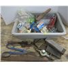 Image 1 : Tub of Whetstones, Tools, + Various Hardware