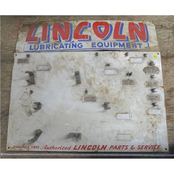 "Lincoln Lubricating Equipment" Display Sign - 28" x 25"