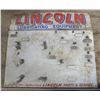Image 1 : "Lincoln Lubricating Equipment" Display Sign - 28" x 25"