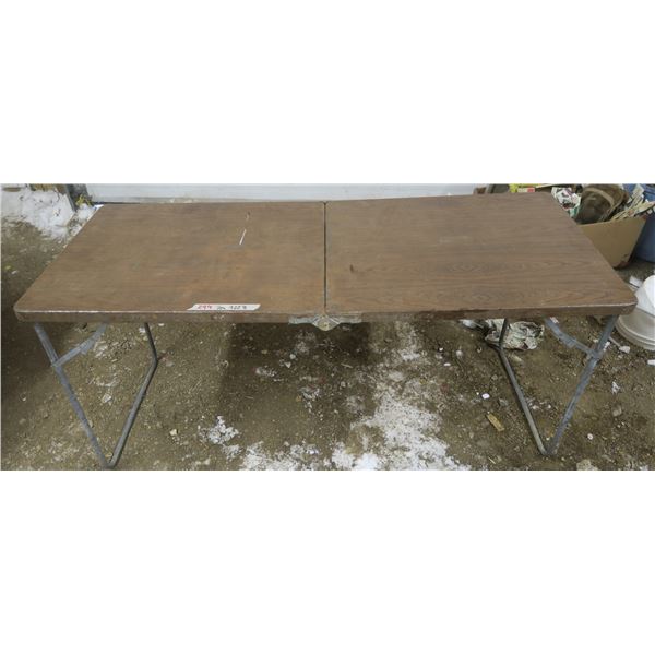 Folding Metal Table - 60" x 24" x 29"H