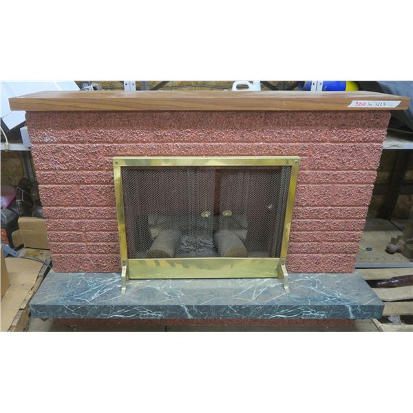 Faux Fireplace - 5' x 20.5" x 42"H -