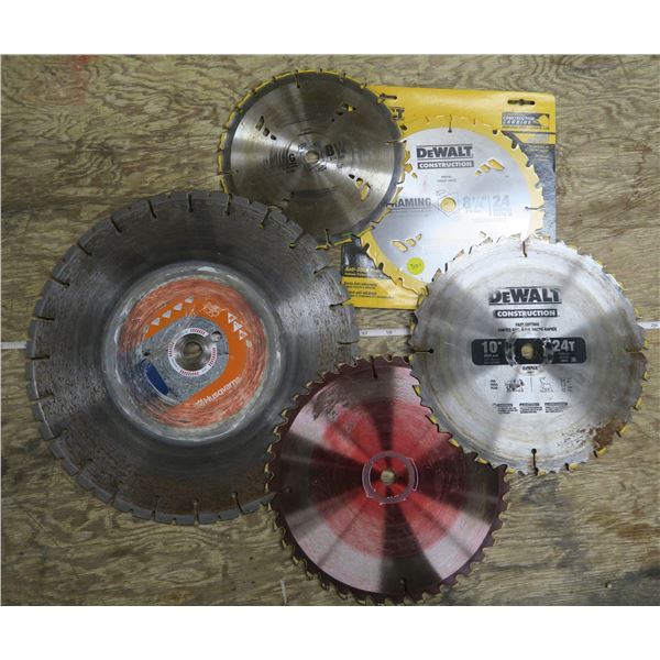 5 x Circular Saw Blades (2x 8.25", 2x 10", 1x 10" Diamond)