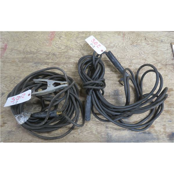 2 x Arc Welding Cables (main + extension)  each approx. 60' long
