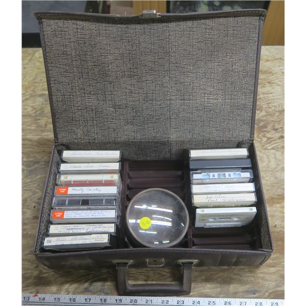 Cassette Tape Case w/ Tapes + Lens