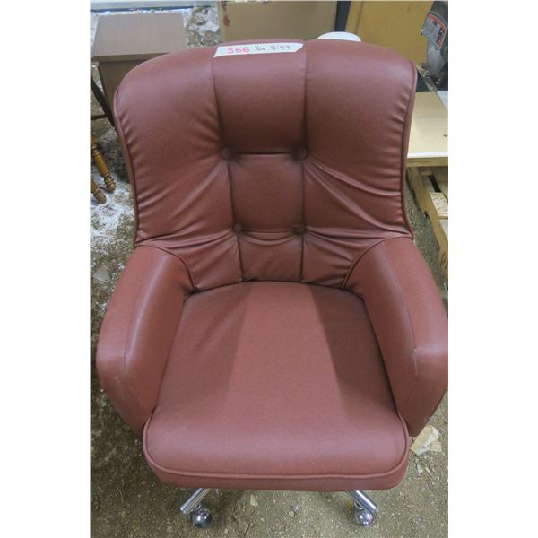 Chair on Castor Wheels - Brown - 18" H seat