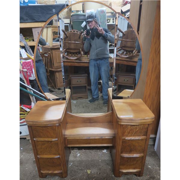 Vanity w/ Mirror (46" x 18") (30" / 67"H)