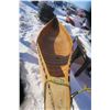 Image 8 : 16' Wood Strip Canoe w/ 3 wooden canoe runners