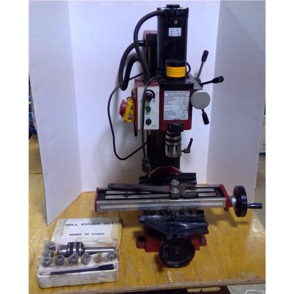 Mini Milling Machine for Metal Cutting, w/ chuck set