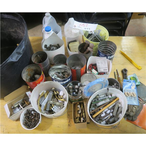 Huge Bucket lot of Misc. Hardware - (screws, hinges, nails, etc.)