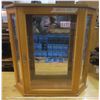 Image 1 : Mirrored Wall Display Cabinet w/ 2 glass shelves - (26"W x 25"H)
