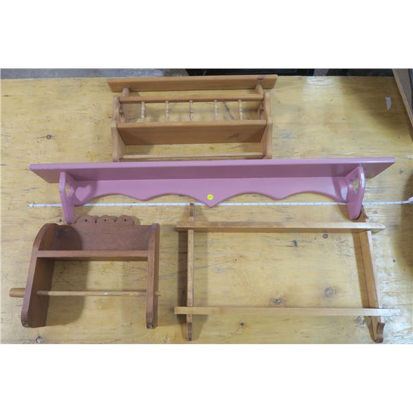 4 x Wall Mounted Shelves