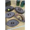 Image 4 : Vintage Irons, Glass Insulators, Etc.