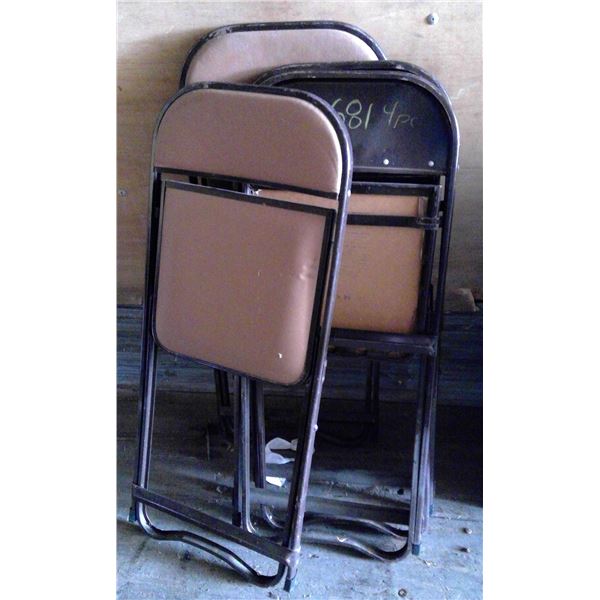 4 Folding Metal Chairs