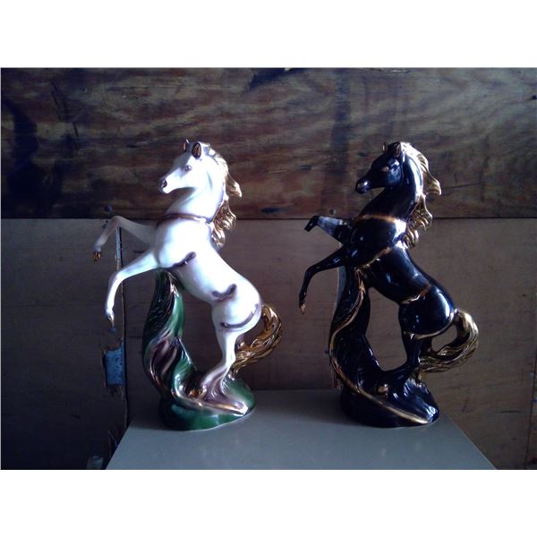 2 Horse Figurines, One has Damaged Leg