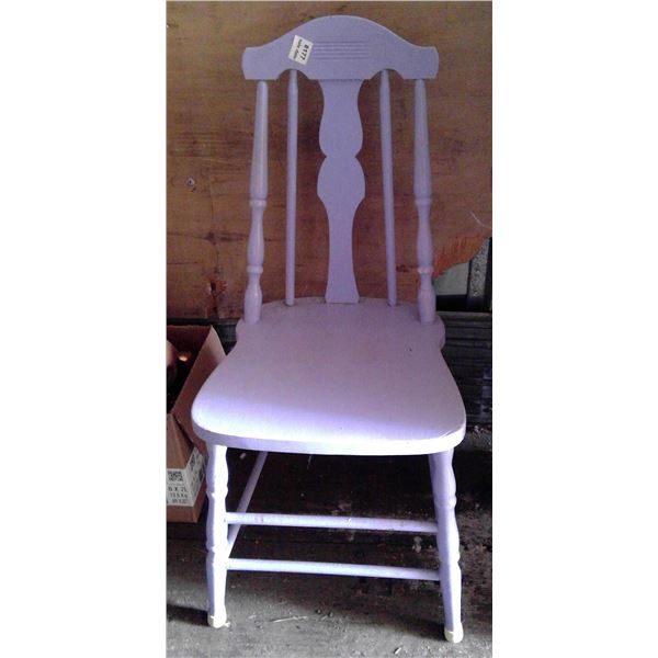Wood Purple Chair, Seat - 18" Tall, Back - 34" Tall