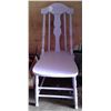 Image 1 : Wood Purple Chair, Seat - 18" Tall, Back - 34" Tall