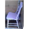 Image 2 : Wood Purple Chair, Seat - 18" Tall, Back - 34" Tall