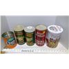Image 1 : 5 Vintage tin cans