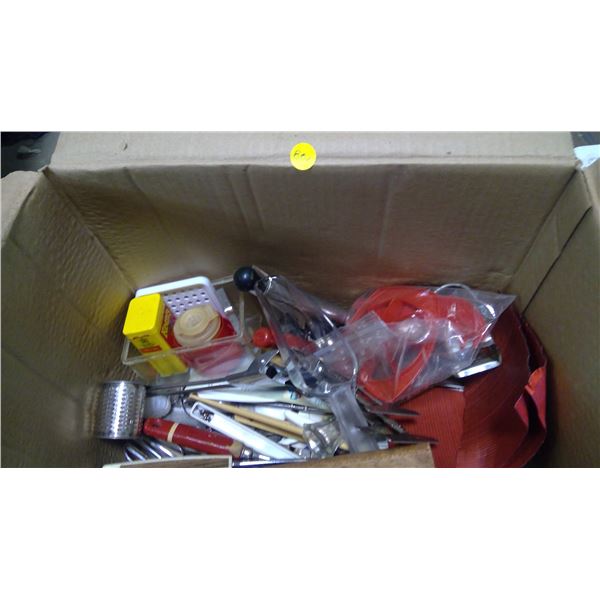 Assorted kitchen pcs, presses, vases, new spice shelf