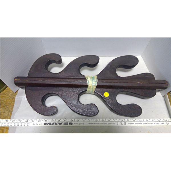 Pair of wooden hooks