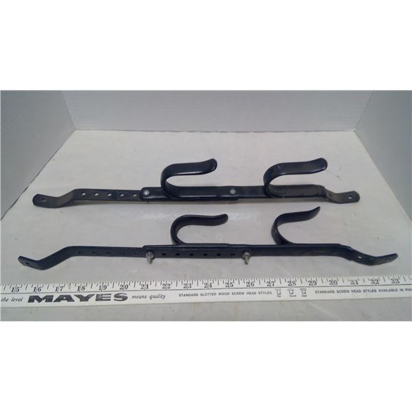 Metal vinyl coated hooks, plastic garbage bag stand