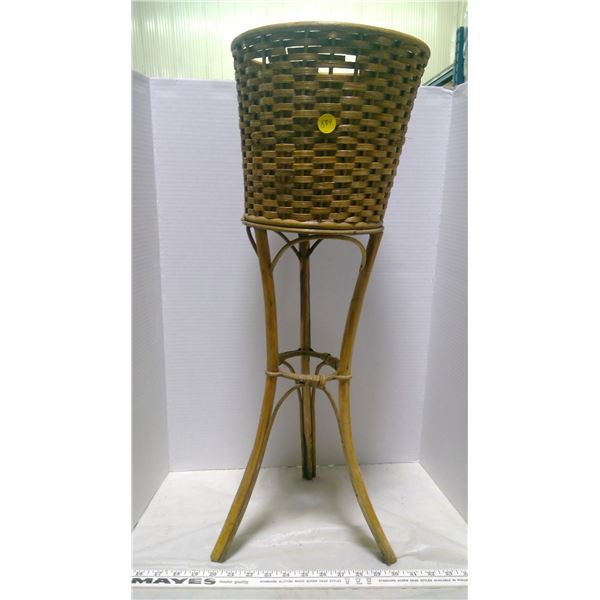 Wicker plant stand 27" tall
