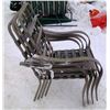 Image 1 : 4 Metal Patio Chairs, No cushions