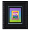 Image 1 : Umbrella Man with Rainbow Sky on Blends by Peter Max