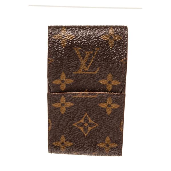 Louis Vuitton Brown Monogram Canvas Cigarette Case Clutch Bag
