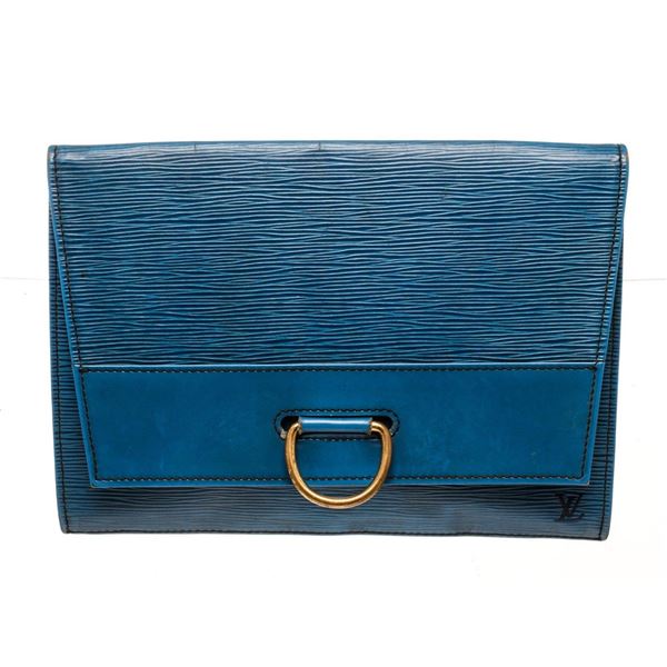 Louis Vuitton Blue Epi Leather Lena Clutch Bag