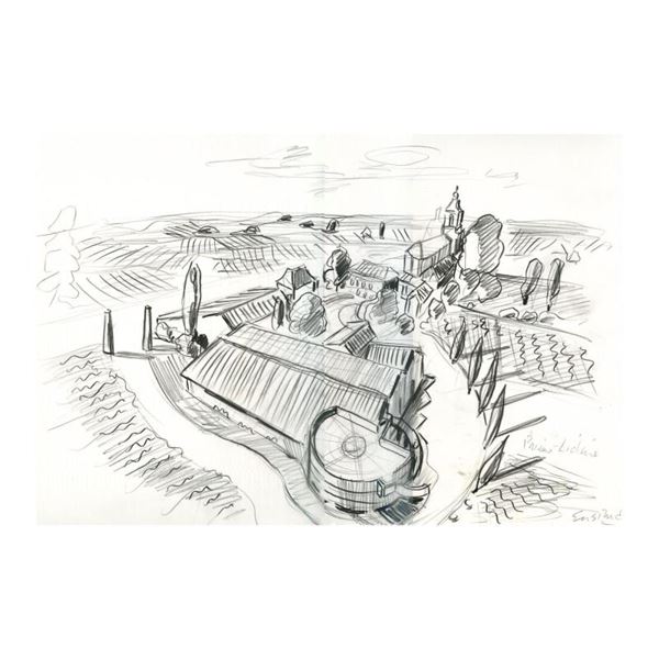 View of Chateau Prieure-Lichine (Bordeaux) by Ensrud Original