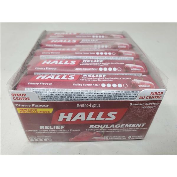 Halls Cherry Syrup Centre Lozenges (15 x 9)