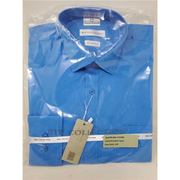 Biz Collection Dress Shirt- Cyan Blue (s)