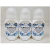 Image 1 : Crystal Unscented Minerl Deodorant Roll-on (3 x 2fl oz)