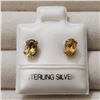 Image 1 : Silver Citrine Earrings, Made in Canada, Suggested Retail Value $80