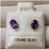 Image 1 : Silver Amethyst Earrings, Made in Canada, Suggested Retail Value $80