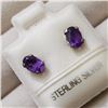 Image 2 : Silver Amethyst Earrings, Made in Canada, Suggested Retail Value $80