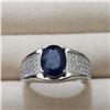 Image 1 : Silver Sapphire(3ct) Ring (~weight 5.73g), Suggested Retail Value $150