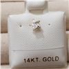 Image 1 : 14K Yellow Gold Cubic Zirconia Nosepin, Made in Canada, Suggested Retail Value $80